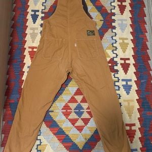 Old Fashioned Standards Zip’in overalls in Tobacco. Unisex small.